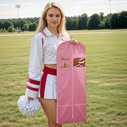 Personalized Cheer Uniform Garment Bag, Pink Clothes Oraginizer , Customizable with names