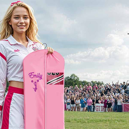 Personalized Cheer Uniform Garment Bag 54"  - Pink
