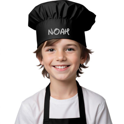 Embroidered Kids Chef Hat, Custom Name Kids White Chef Hat and Apron, Customized Toddler Chef Hat