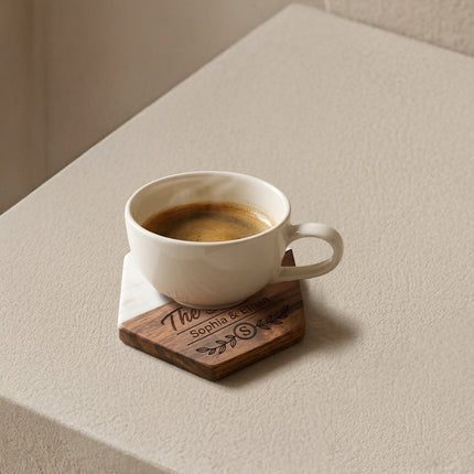 Personalized Coasters, Customized Wedding Gift for Couple