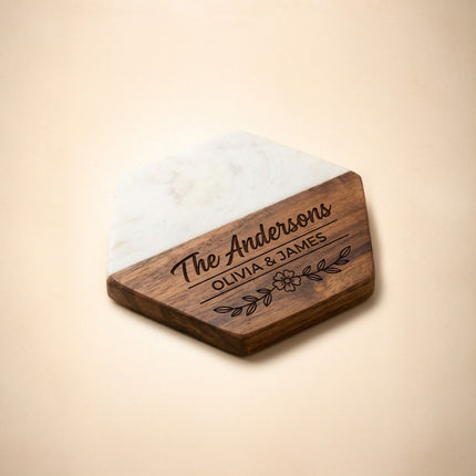 Personalized Coasters, Customized Wedding Gift for Couple