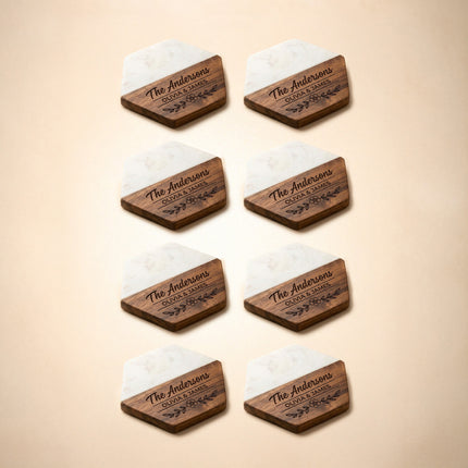 Personalized Coasters, Customized Wedding Gift for Couple