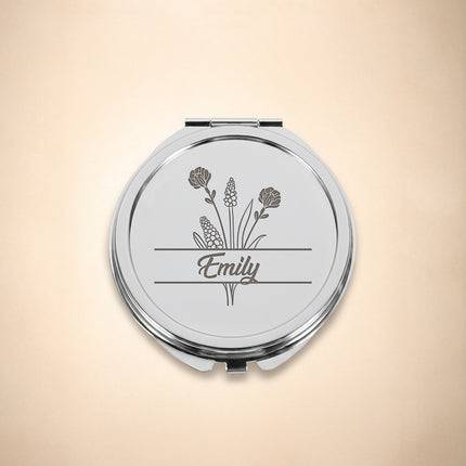 Personalized Engraved Compact Mirror