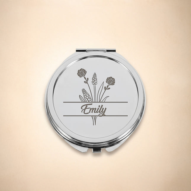 Personalized Engraved Compact Mirror