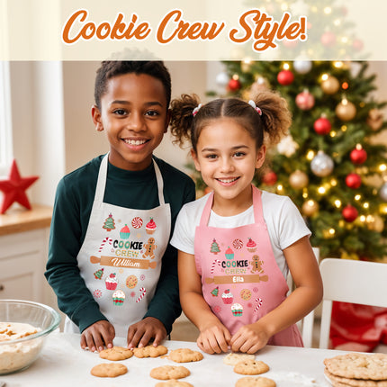 Personalized Christmas Kids Apron Cookie Crew