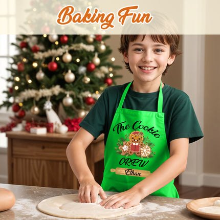 Custom Kids Christmas Apron for Kitchen with Name
