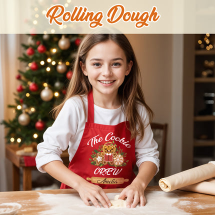 Custom Kids Christmas Apron for Kitchen with Name