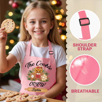 Custom Kids Christmas Apron for Kitchen with Name