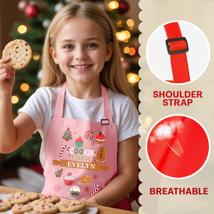 Personalized Christmas Kids Apron Cookie Crew