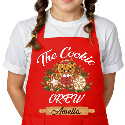 Custom Kids Christmas Apron for Kitchen with Name