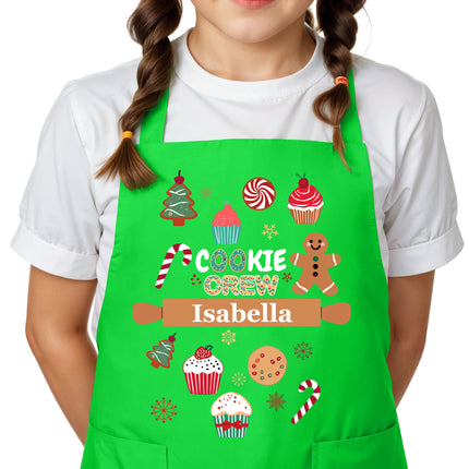 Personalized Christmas Kids Apron Cookie Crew