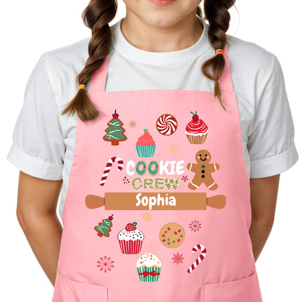 Personalized Christmas Kids Apron Cookie Crew