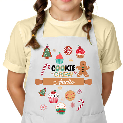 Personalized Christmas Kids Apron Cookie Crew