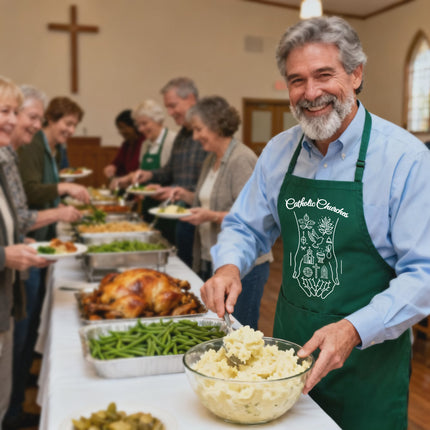 Custom Christian Apron – “Blessed to Serve” Faith Apron for Cooking & Church Volunteers