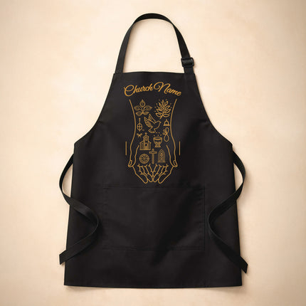 Custom Christian Apron – “Blessed to Serve” Faith Apron for Cooking & Church Volunteers
