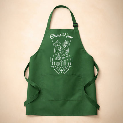 Custom Christian Apron – “Blessed to Serve” Faith Apron for Cooking & Church Volunteers