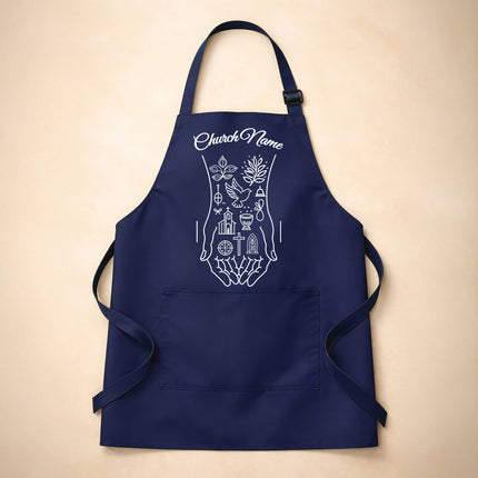 Custom Christian Apron – “Blessed to Serve” Faith Apron for Cooking & Church Volunteers