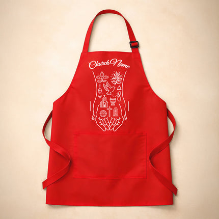 Custom Christian Apron – “Blessed to Serve” Faith Apron for Cooking & Church Volunteers