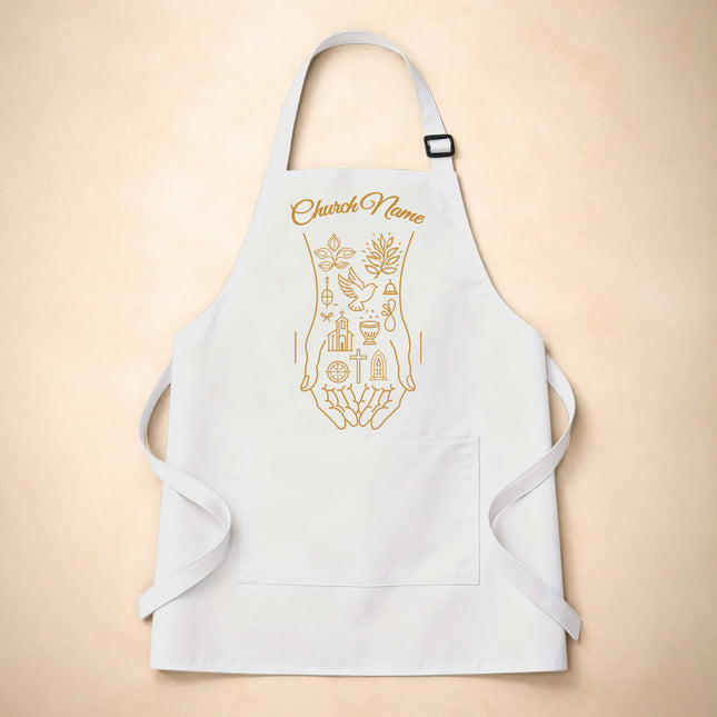 Custom Christian Apron – “Blessed to Serve” Faith Apron for Cooking & Church Volunteers