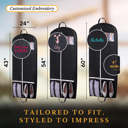 Personalized Garment bag for Cheer Outfit - Embroidered Cheerleader, Gift For Her, Gift for Dancer