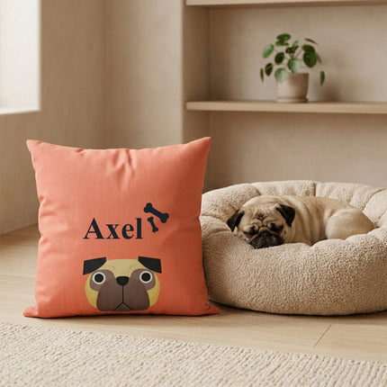 Customized Dog Pillow with Custom Name - 18'' x 18''