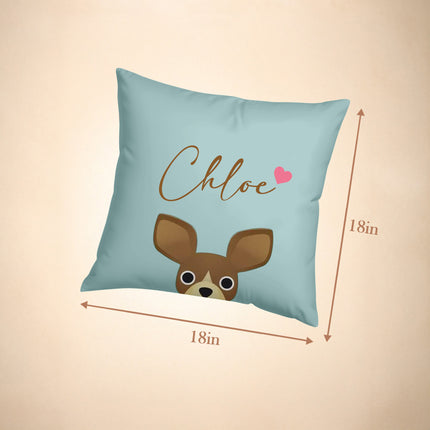 Customized Dog Pillow with Custom Name - 18'' x 18''