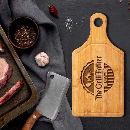 personalized cutting board for bbq with custom name engraved gift for fathers day birthday anniversary usa made custom grill accessories customized gift for men dad husband brother