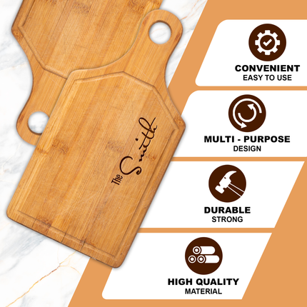personalized cutting board laser engraved wooden chopping board with custom name customized kitchen tool new home essentials usa made wedding gifts bride gifts gift for men couples fathers day