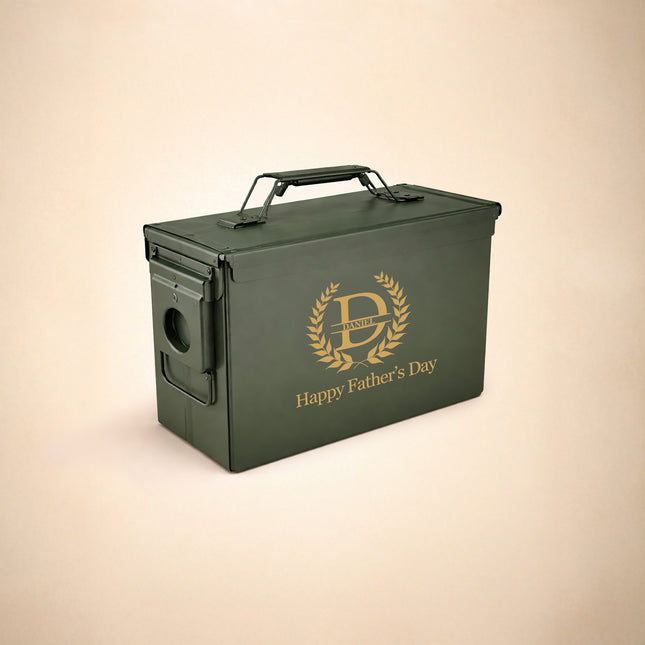 Personalized Ammo Box with Engraved Name – Custom Metal Box Gift for Him