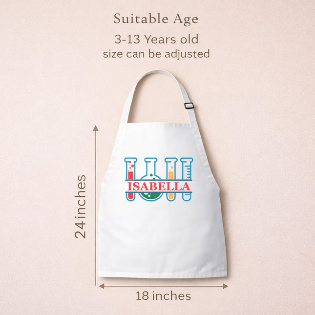 Personalized Science Apron for Kids with Custom Name