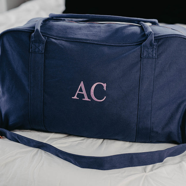 Embroidered Travel Duffle Bag with Name