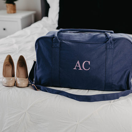 Embroidered Travel Duffle Bag with Name