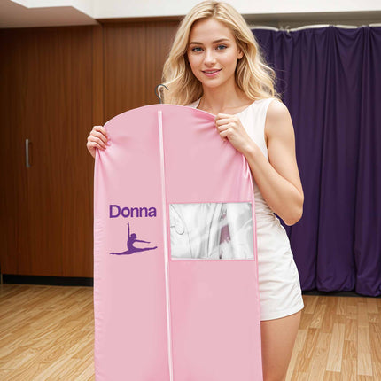Personalized Cheer Uniform Garment Bag, Pink Clothes Oraginizer , Customizable with names