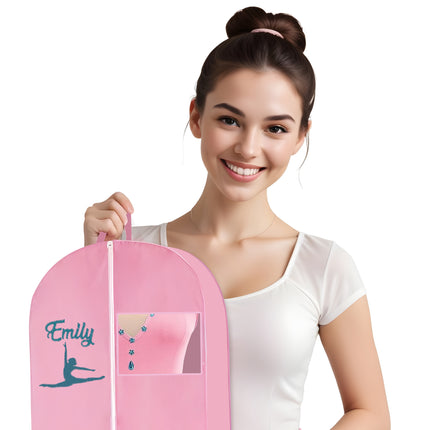 Personalized Cheer Uniform Garment Bag 54"  - Pink