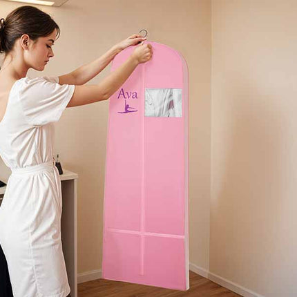 Personalized Cheer Uniform Garment Bag 54"  - Pink