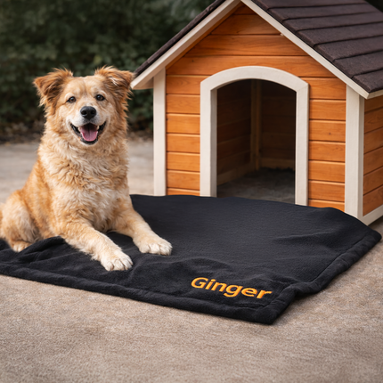 Embroidered Dog Blanket with Name