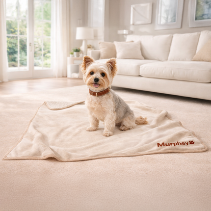 Embroidered Dog Blanket with Name