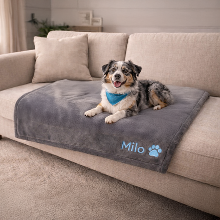 Embroidered Dog Blanket with Name