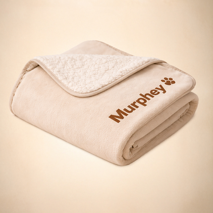 Embroidered Dog Blanket with Name