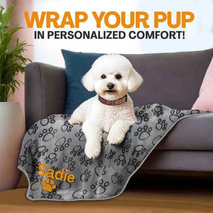 Embroidered Dog Blanket with Name