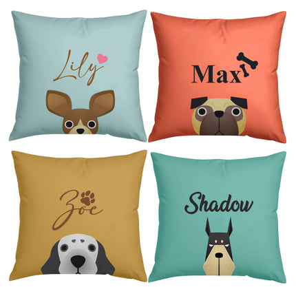 Customized Dog Pillow with Custom Name - 18'' x 18''