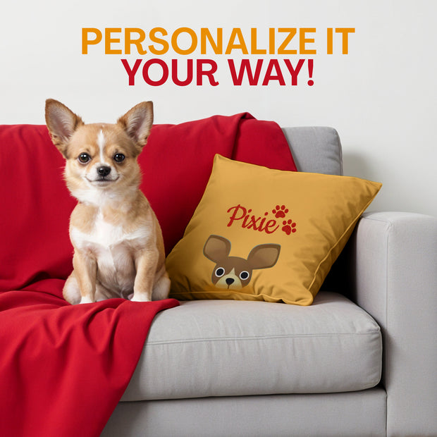 custom pet pillow customized dog pillow with custom name throw pillow covers for sofa couch home bed personalized cushion covers for pets dog gifts personalized pet pillow 18 x 18