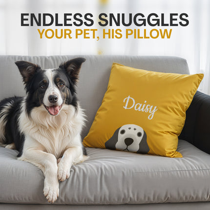 custom pet pillow customized dog pillow with custom name throw pillow covers for sofa couch home bed personalized cushion covers for pets dog gifts personalized pet pillow 18 x 18