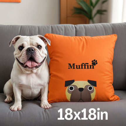 custom pet pillow customized dog pillow with custom name throw pillow covers for sofa couch home bed personalized cushion covers for pets dog gifts personalized pet pillow 18 x 18