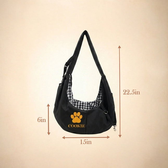 Small Pet Sling Carrier – Hands-Free Dog & Cat Carrier Bag for Travel