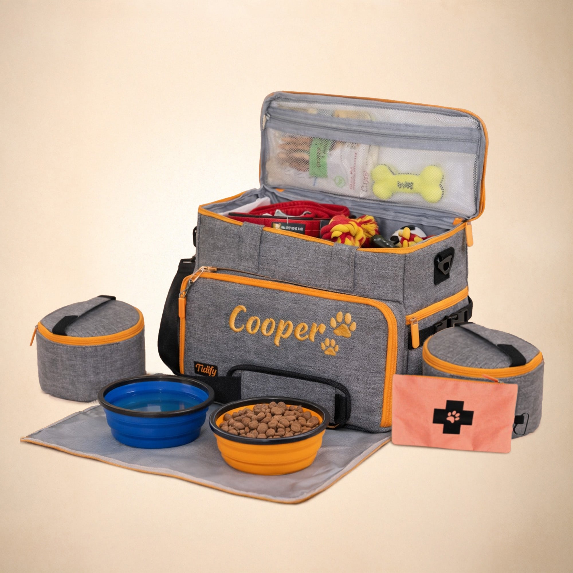 Personalized Dog Weekender Bag – Custom Pet Travel Tote