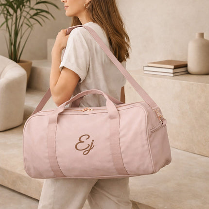 Embroidered Travel Duffle Bag with Name