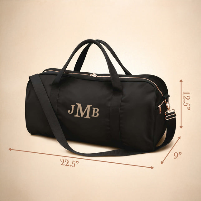 Embroidered Travel Duffle Bag with Name