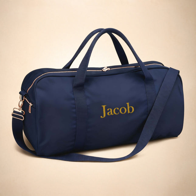 Embroidered Travel Duffle Bag with Name