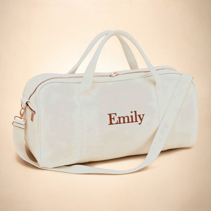 Embroidered Travel Duffle Bag with Name